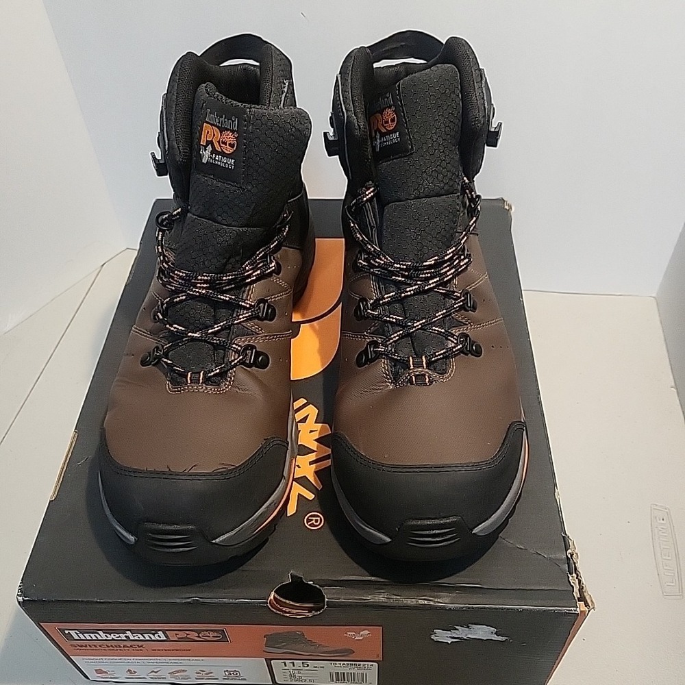 Timberlan Pro Switchback Mens Size 11.5 Brown Outdoor Composite Toe Safety Boots - Picture 6 of 12
